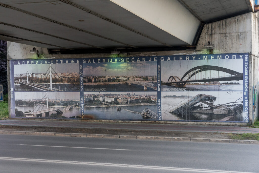 Die Brücken von Novi Sad, bei den Luftangriffen der NATO 1999 zerstört