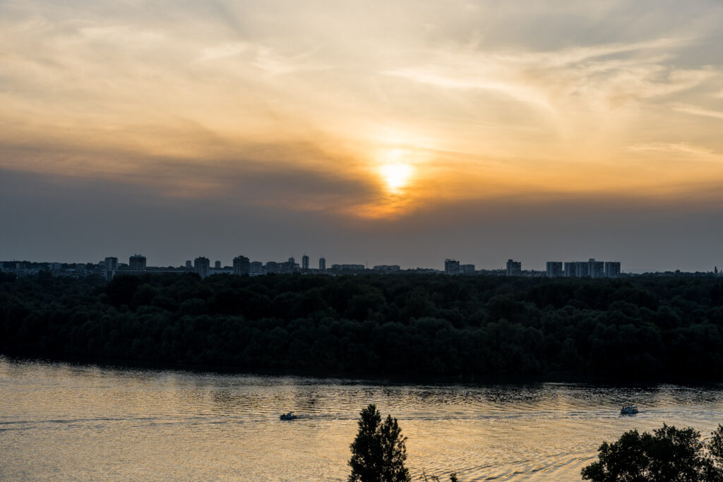 Sonnenuntergang über Neu Belgrad