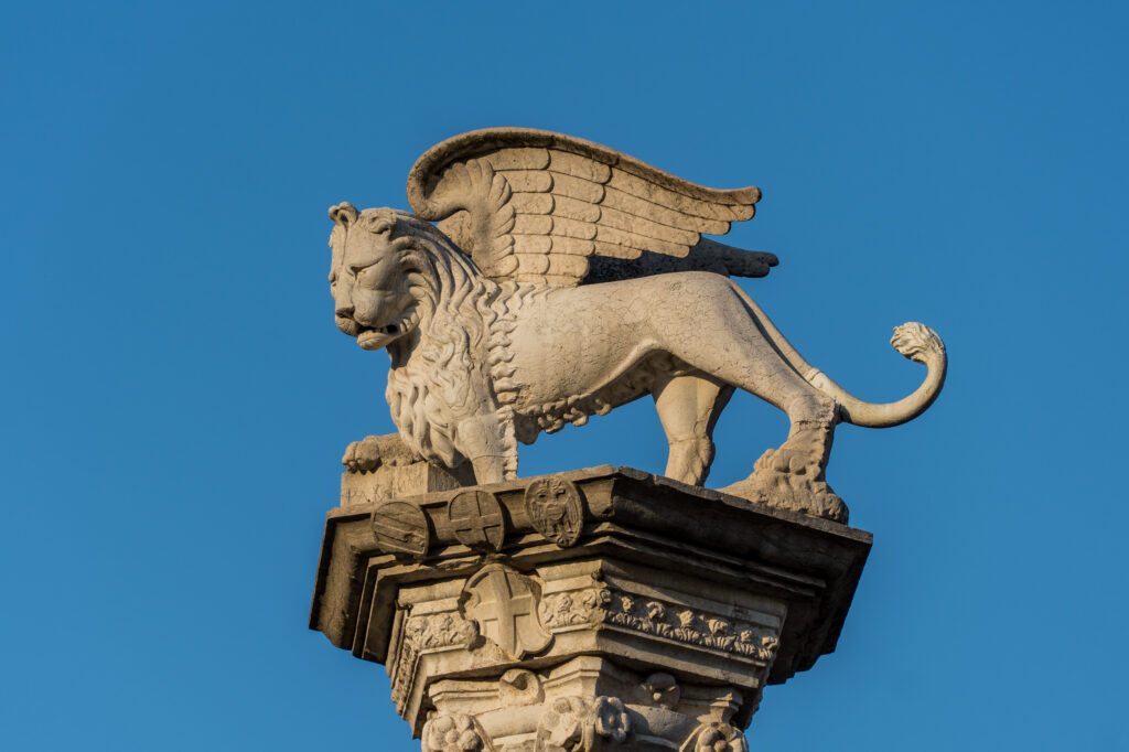Die Nähe zu Venedig: Marcus-Löwe