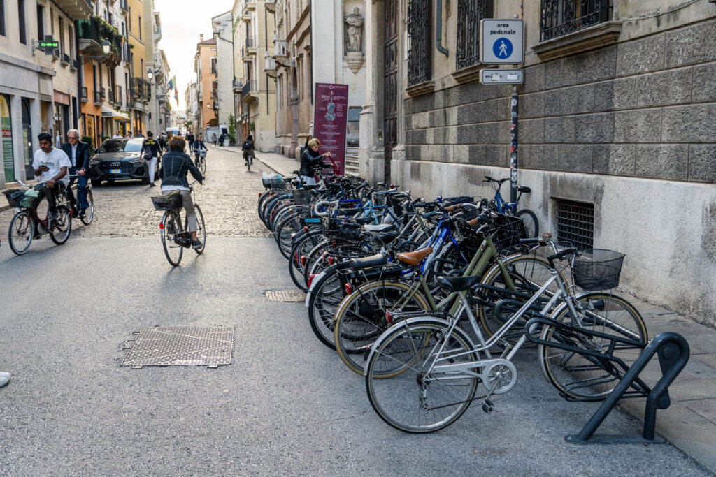 Eine Stadt mit Fahrrad-Kultur
