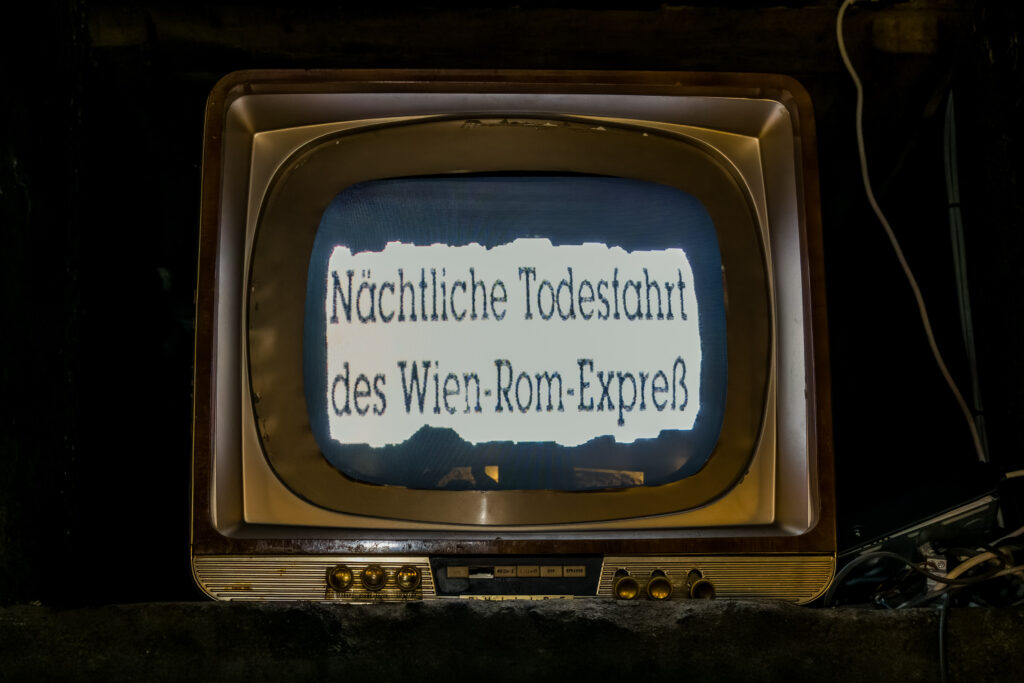 Fernsehbericht aus 1951 auf einem Fernseher aus 1951 (?)