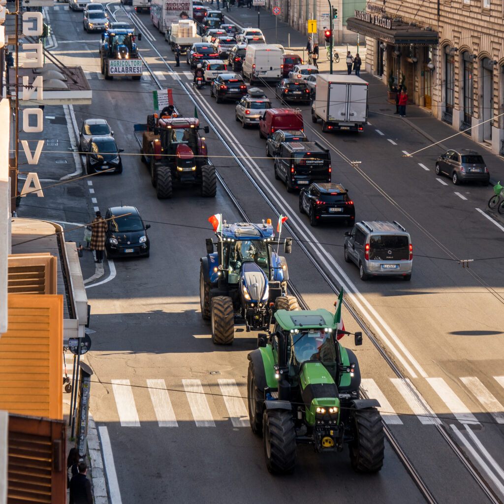 Der heutige Bauern-Protest war sehr überschaubar: 4 Traktoren