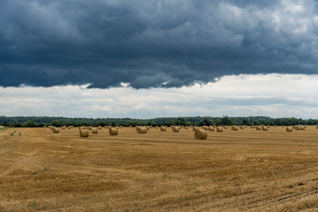 Der Himmel sieht dramatisch aus