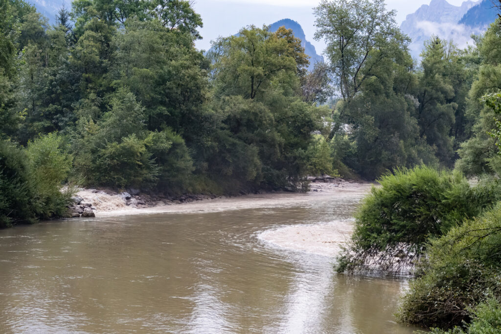 Die Enns nach dem Gewitter