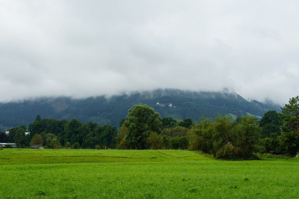 Die Berge zieren sich heute in der Früh