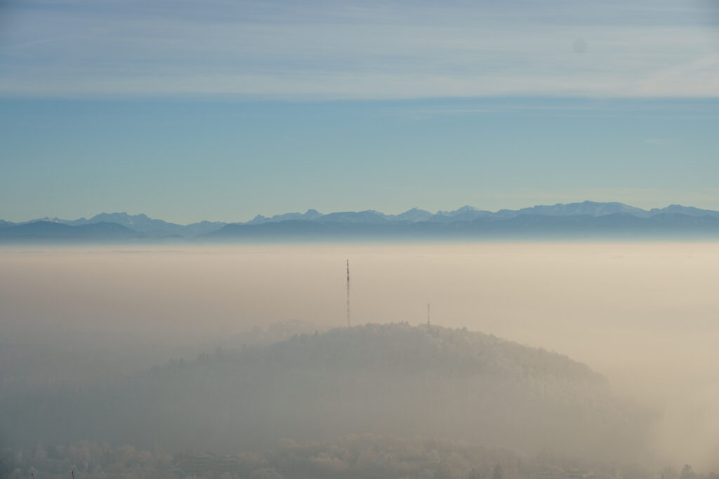 Fernblick bis zu den Alpen