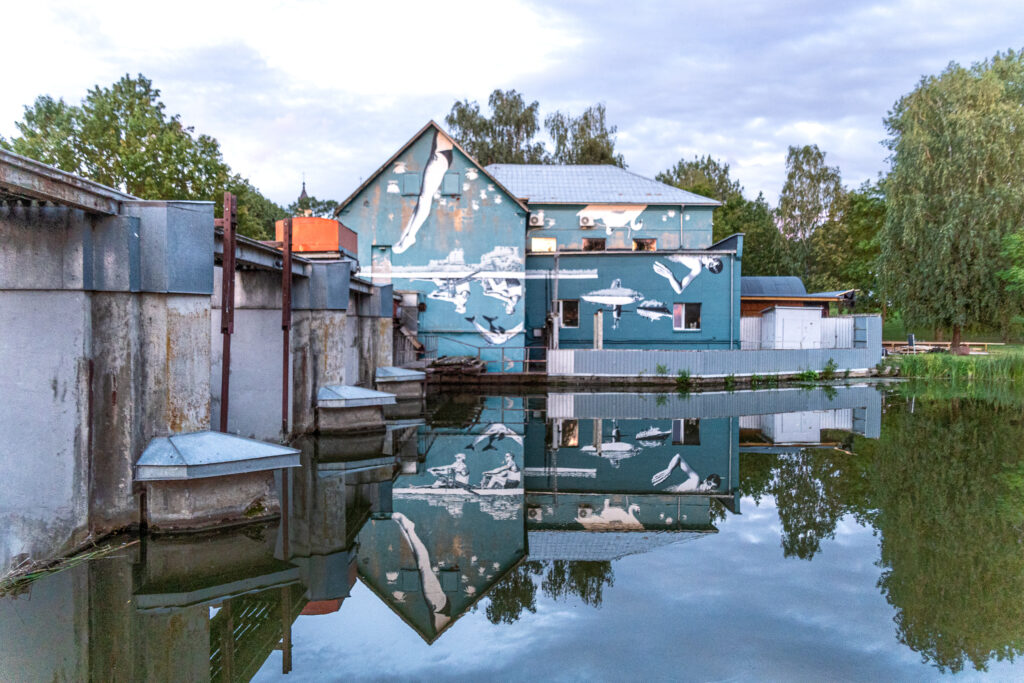 Fluss-Kraftwerks-Kunstwerk