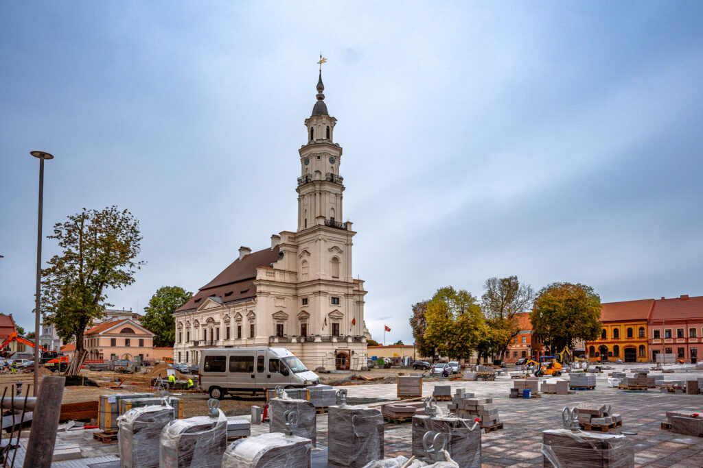 Rathausplatz als Baustelle