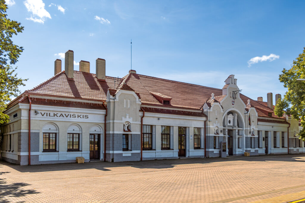 Der Bahnhof von Vilkaviškis ist schon ein Schmuckstück