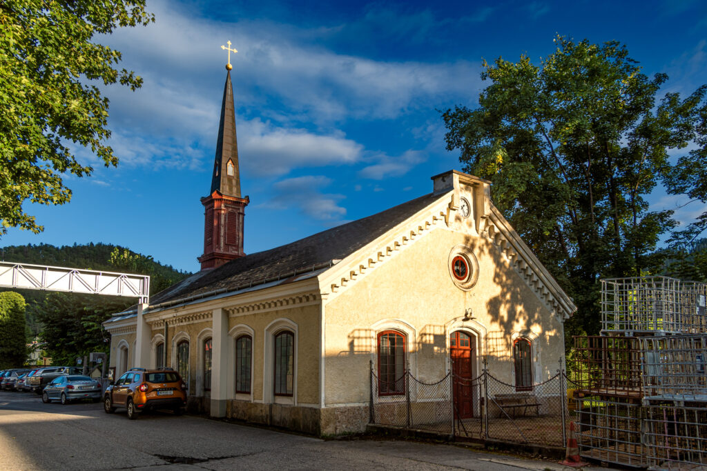 Die ehemalige Werkskirche von Schlöglmühl