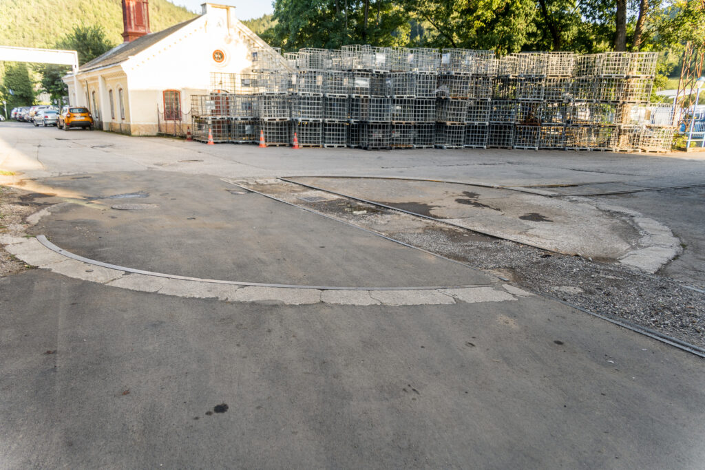 Spuren des Bahnanschlusses