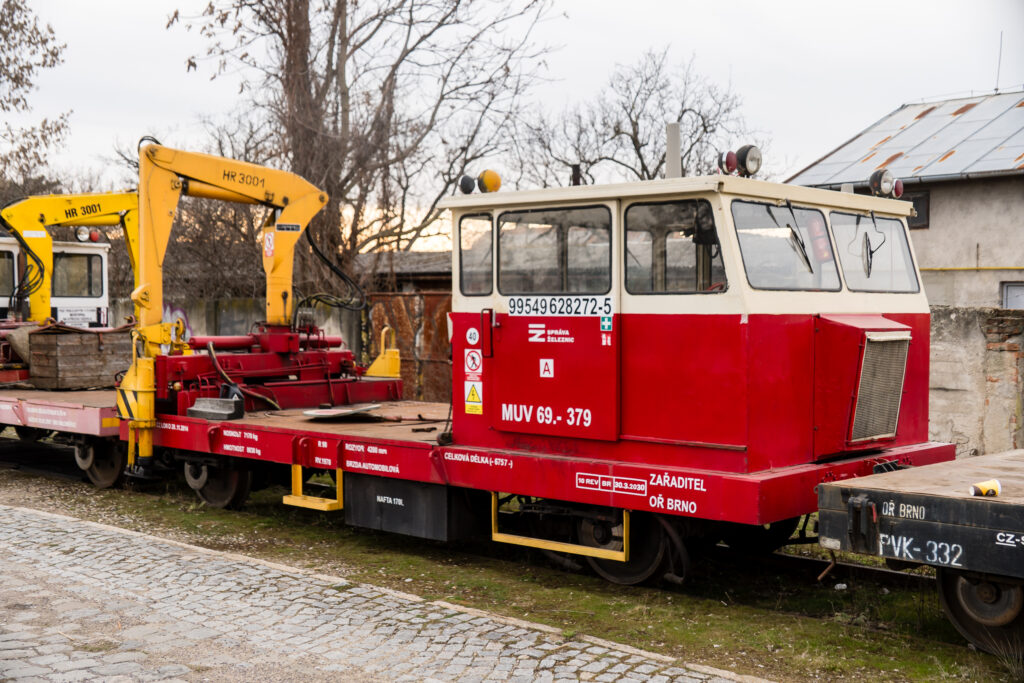 Arbeitswagen frisch gestrichen