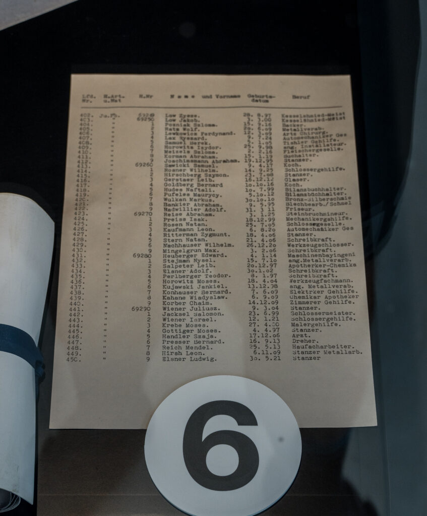 Die Liste - ein Original Requisit aus dem Film Schindler's List